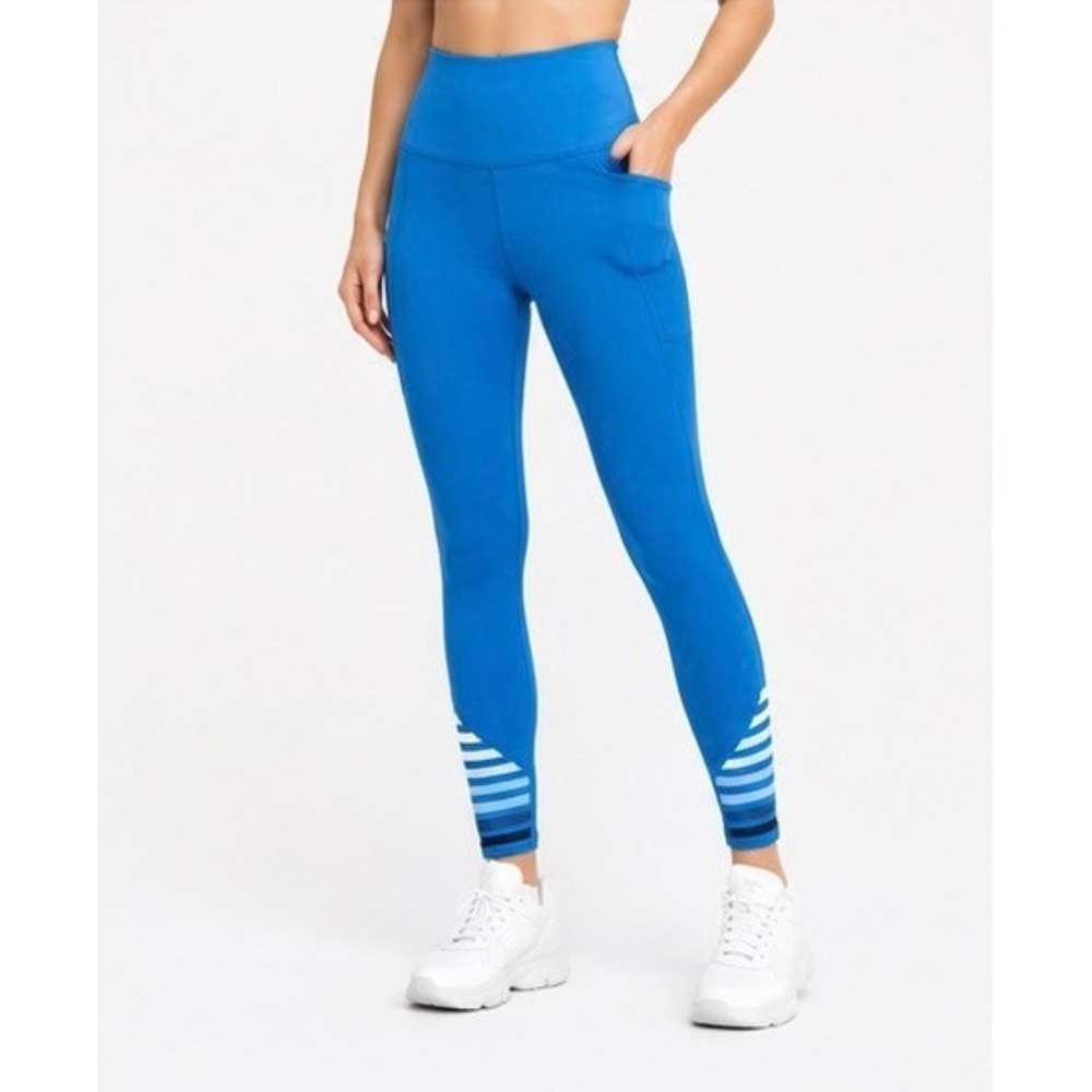 Addison Bay Pattison Legging Blue High Rise Pocket Athletic‎ XS NWT